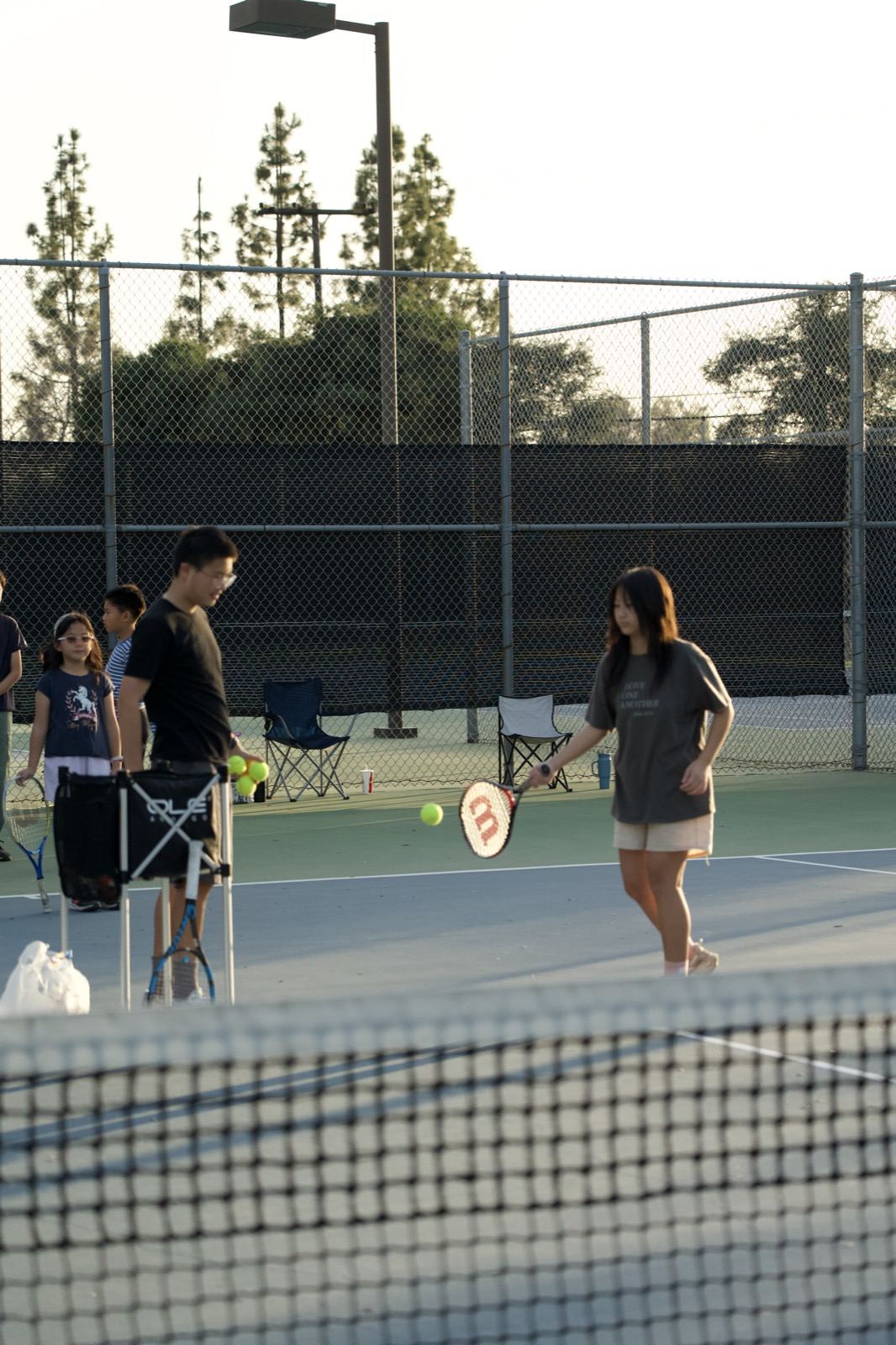 Player chasing down a ball